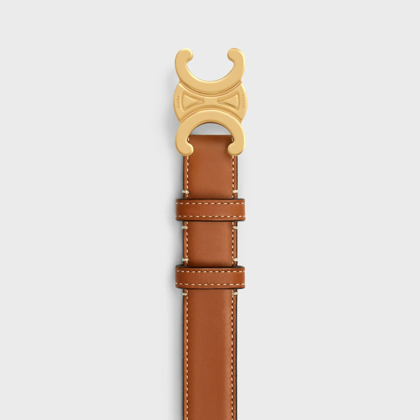Clearance Medium Triomphe Belt in Natural Calfskin Women Triomphe