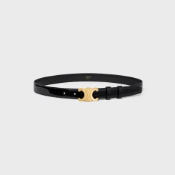 New Medium Triomphe Belt in PATENT TAURILLON Women Triomphe