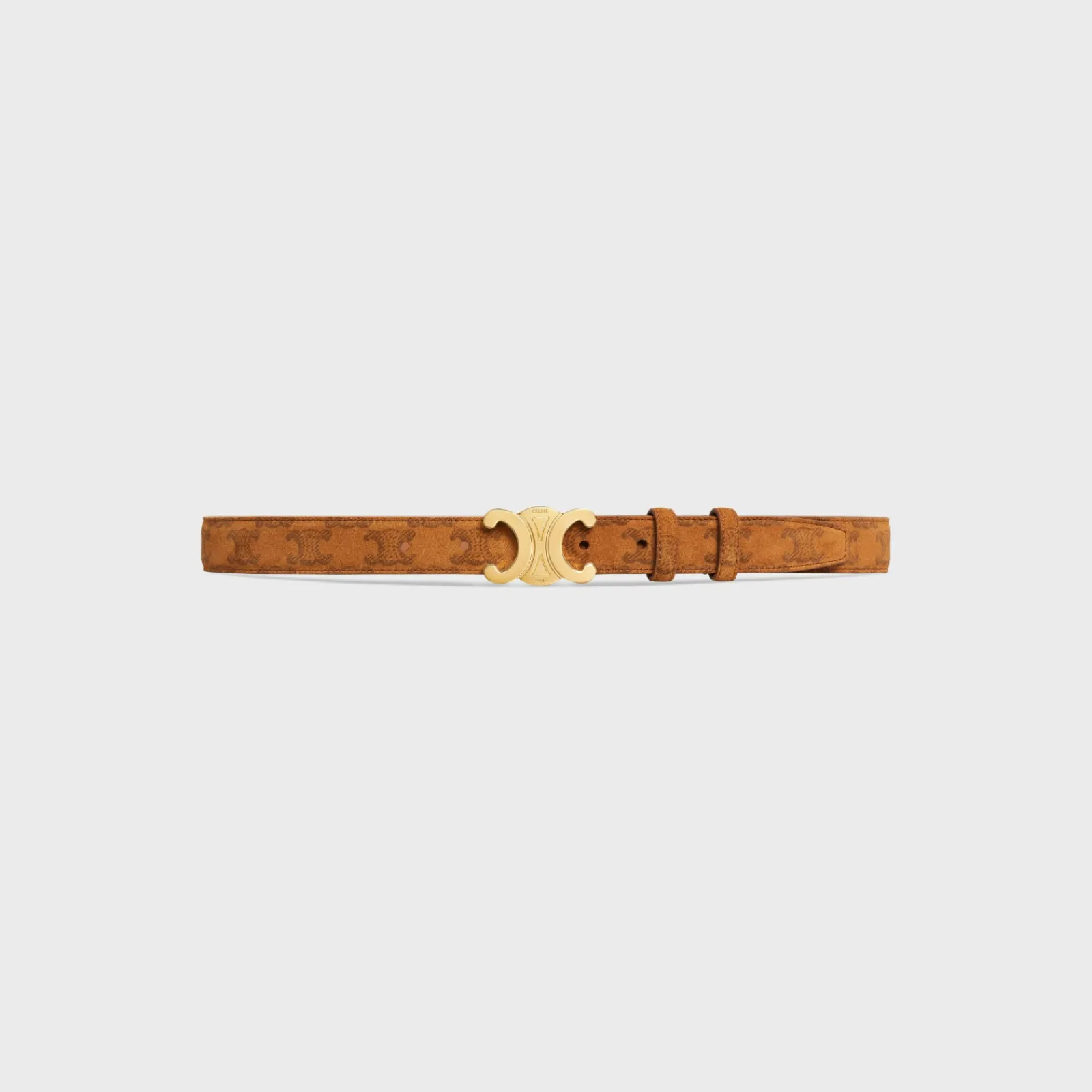 Sale Medium Triomphe Belt in Suede calfskin with triomphe Women Triomphe