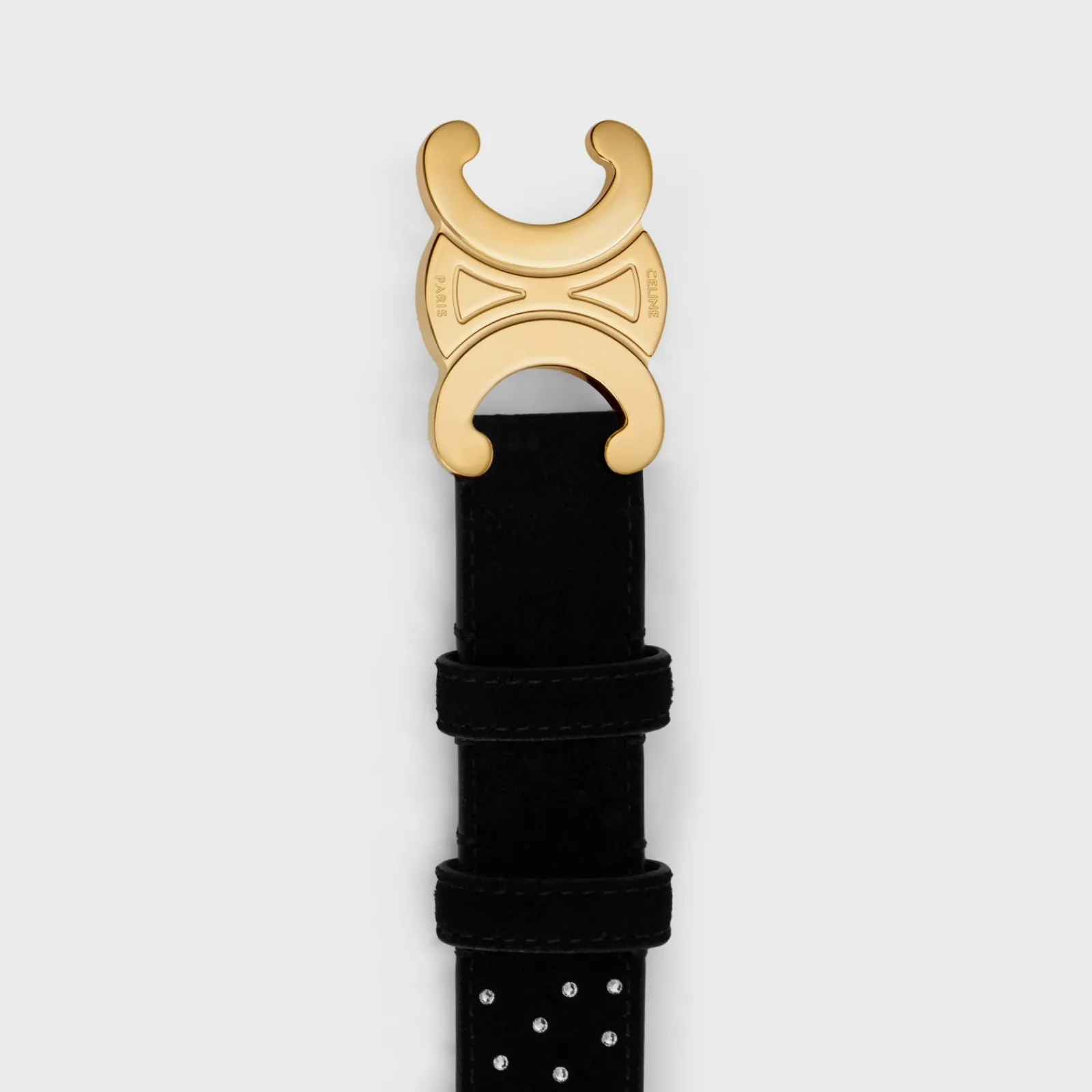 Sale Medium Triomphe Belt in Suede Goatskin with strass Women Triomphe