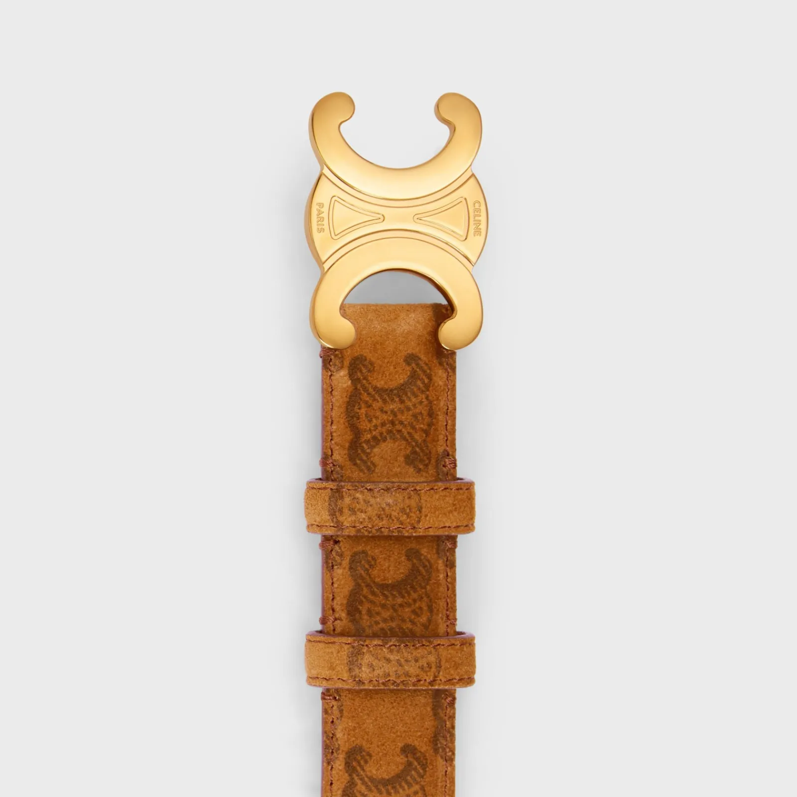 Sale Medium Triomphe Belt in Suede calfskin with triomphe Women Triomphe