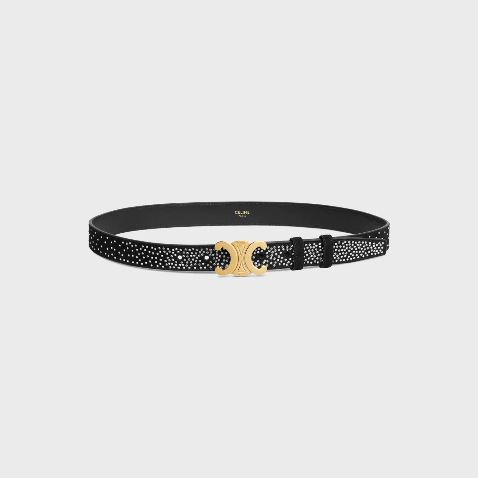 Sale Medium Triomphe Belt in Suede Goatskin with strass Women Triomphe