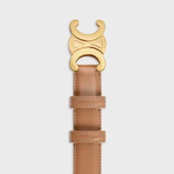 New Medium Triomphe Belt in Taurillon Leather Women Triomphe