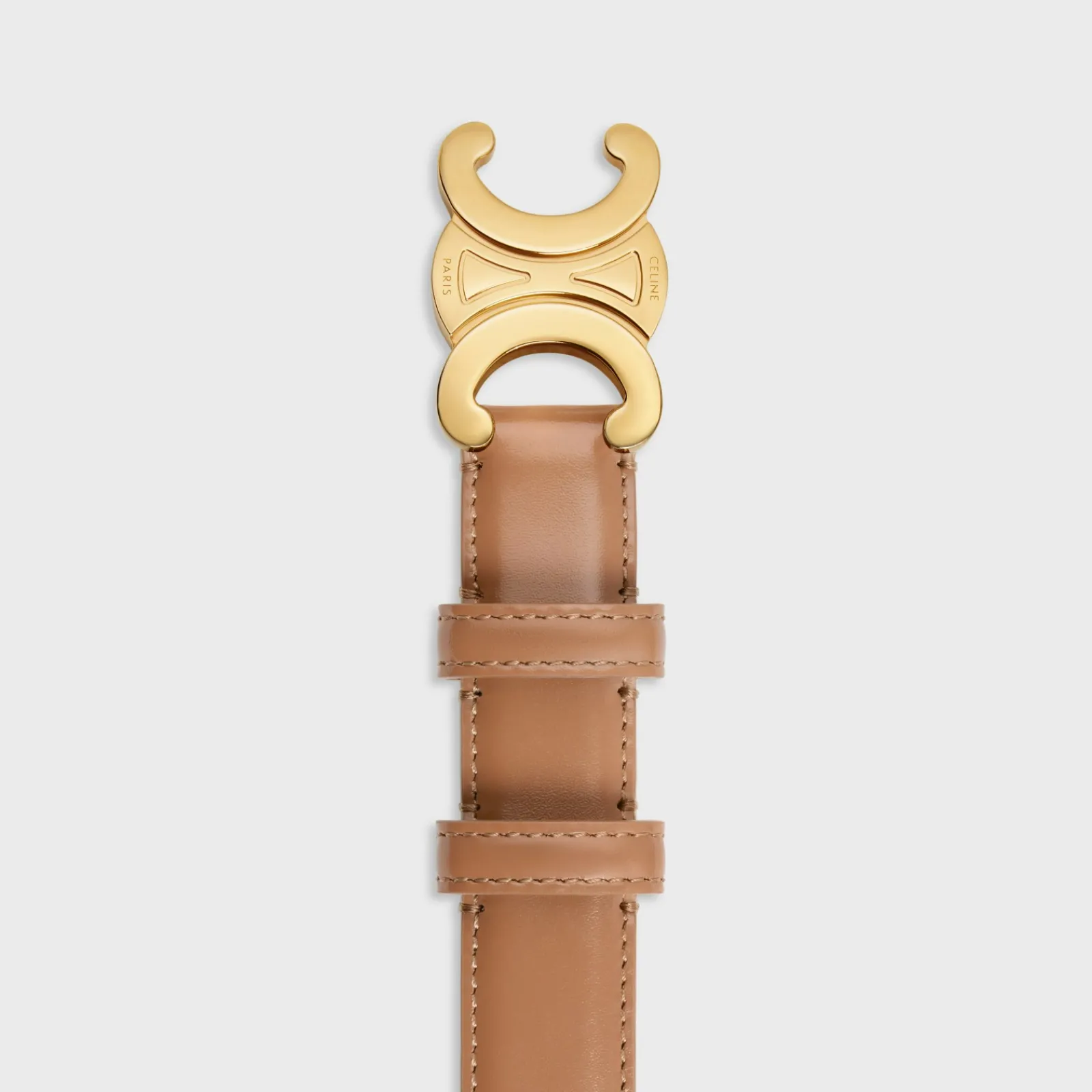 New Medium Triomphe Belt in Taurillon Leather Women Triomphe