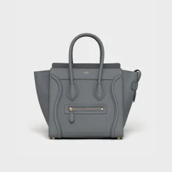 Outlet Micro Luggage handbag in baby drummed calfskin Women More Lines·Other Lines