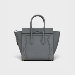 Outlet Micro Luggage handbag in baby drummed calfskin Women More Lines·Other Lines