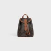 Best MINI BACKPACK FOLCO in Triomphe Canvas and calfskin Women Triomphe Canvas
