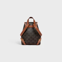 Best MINI BACKPACK FOLCO in Triomphe Canvas and calfskin Women Triomphe Canvas