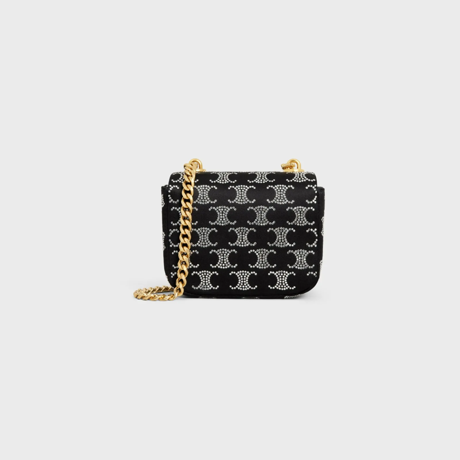 Online MINI CHAIN CLAUDE in SATIN WITH TRIOMPHE STRASS Women More Lines·Claude