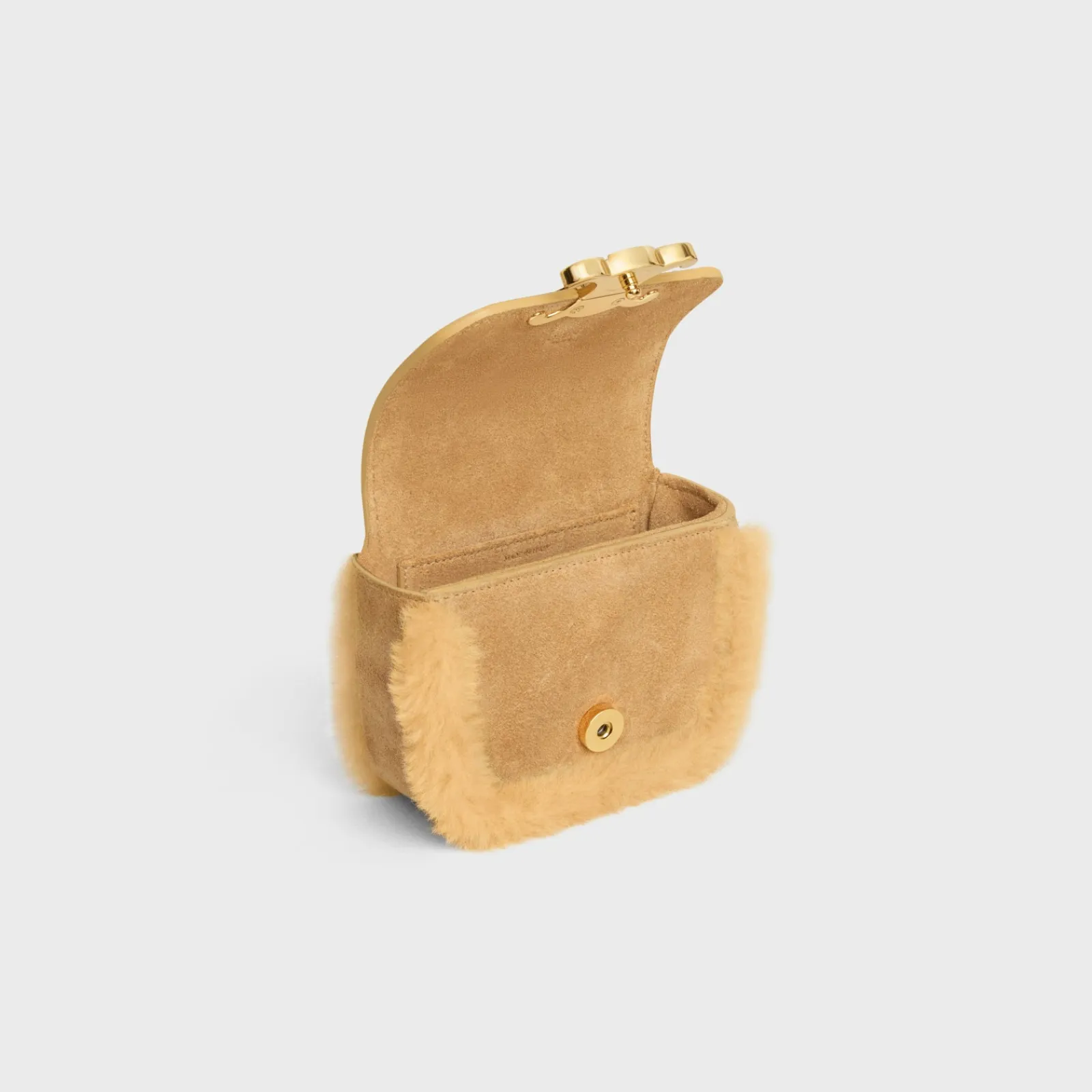 Discount MINI CHAIN CLAUDE in SUEDE CALFSKIN AND SHEARLING Women More Lines·Claude