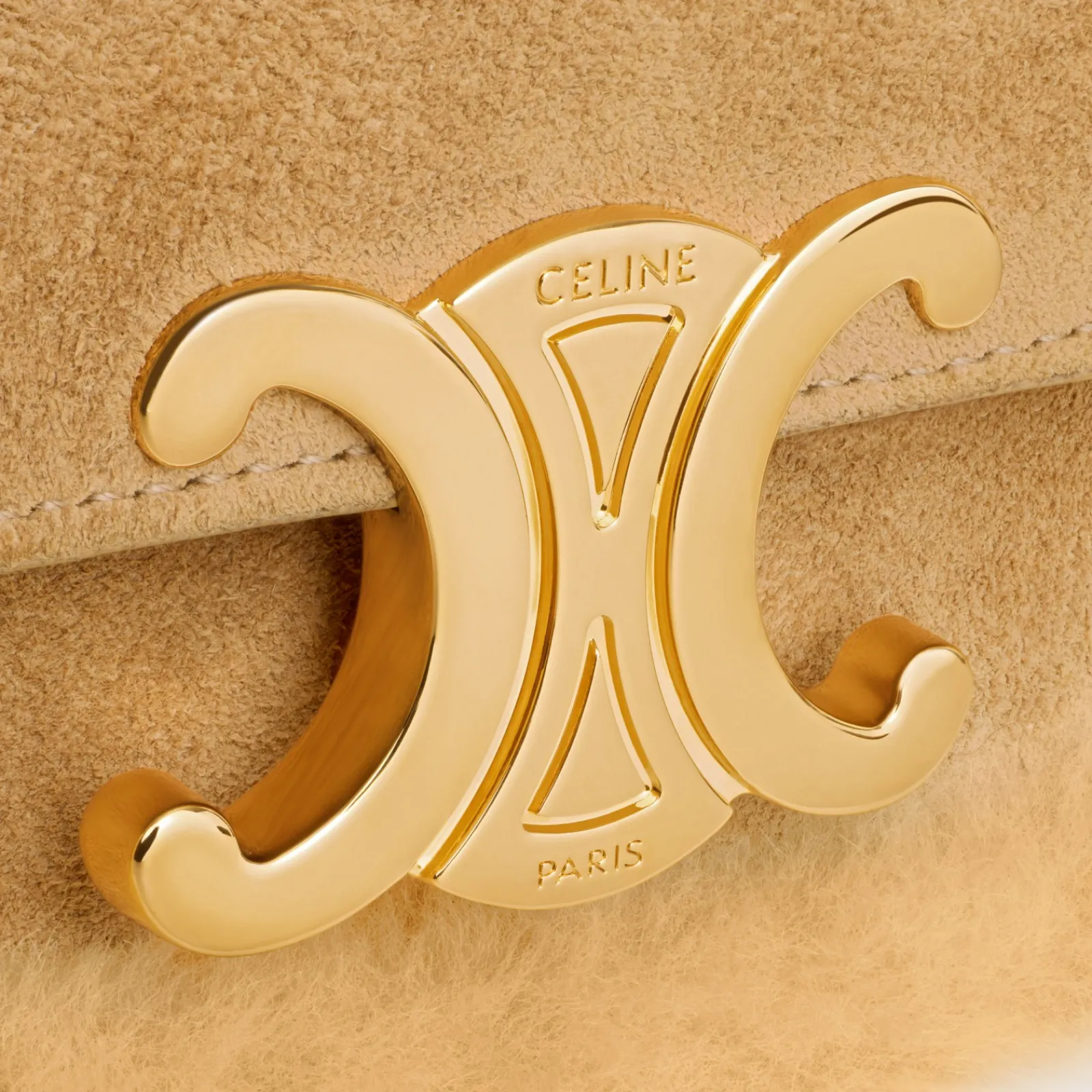Discount MINI CHAIN CLAUDE in SUEDE CALFSKIN AND SHEARLING Women More Lines·Claude