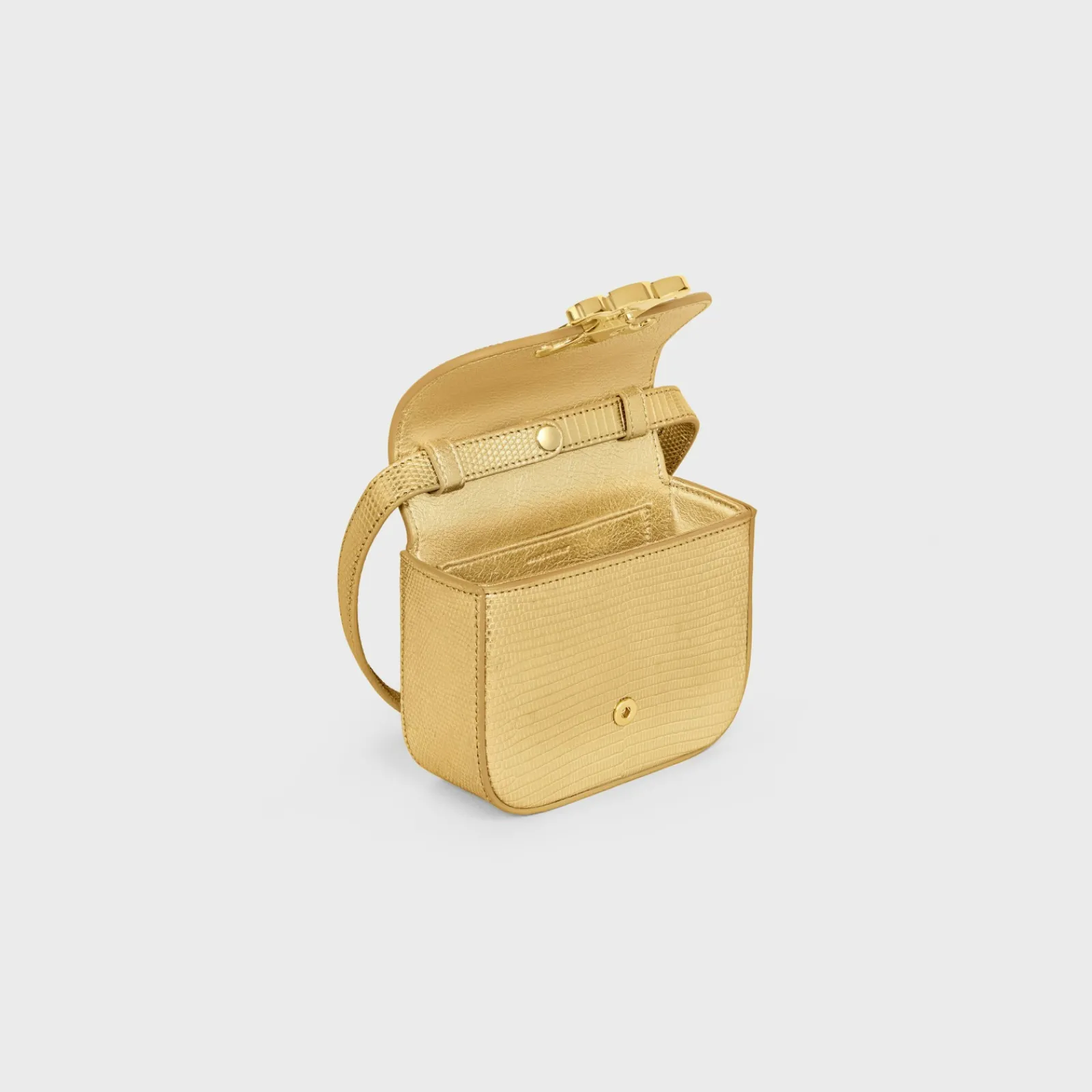 Online MINI CLAUDE in LAMINATED LIZARD Women More Lines·Claude