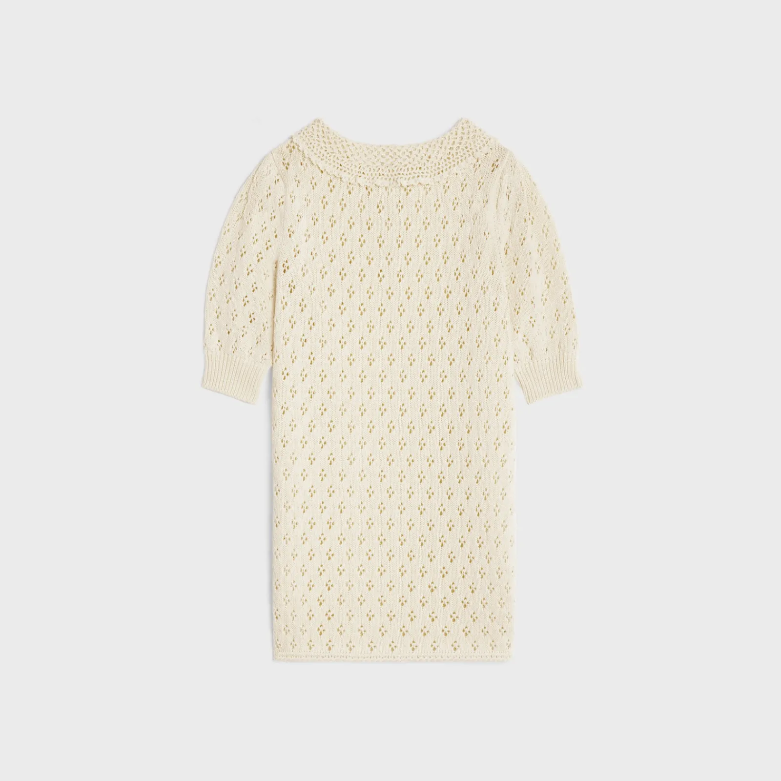 Clearance mini dress in pointelle cotton Women Dresses And Skirts