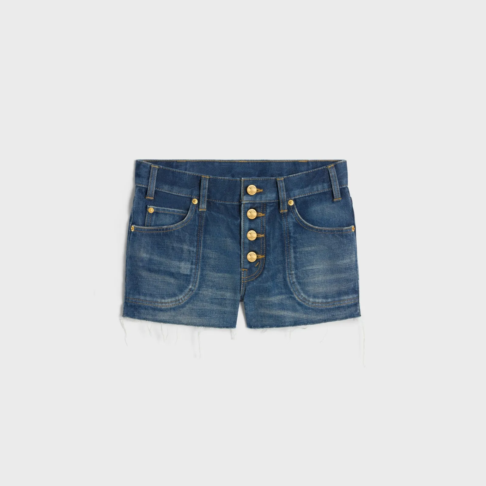 Hot mini shorts in dark union wash denim Women Pants And Shorts | Denim