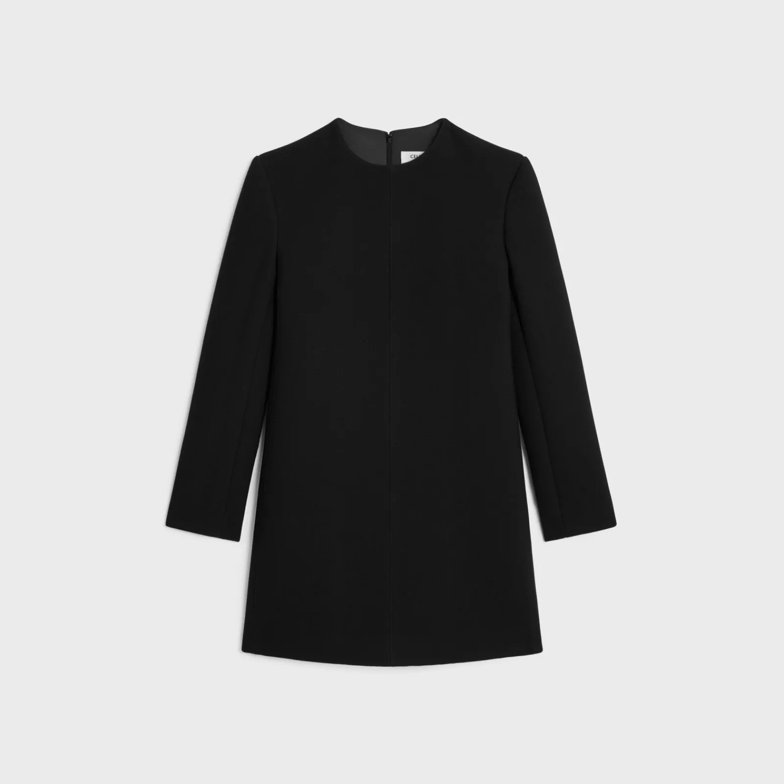 Sale mini trapeze dress in double faced wool crepe Women Dresses And Skirts