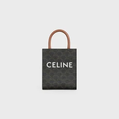New Mini Vertical Cabas in Triomphe Canvas and calfskin with print Women Triomphe Canvas | Categories·Cross-Body Bags