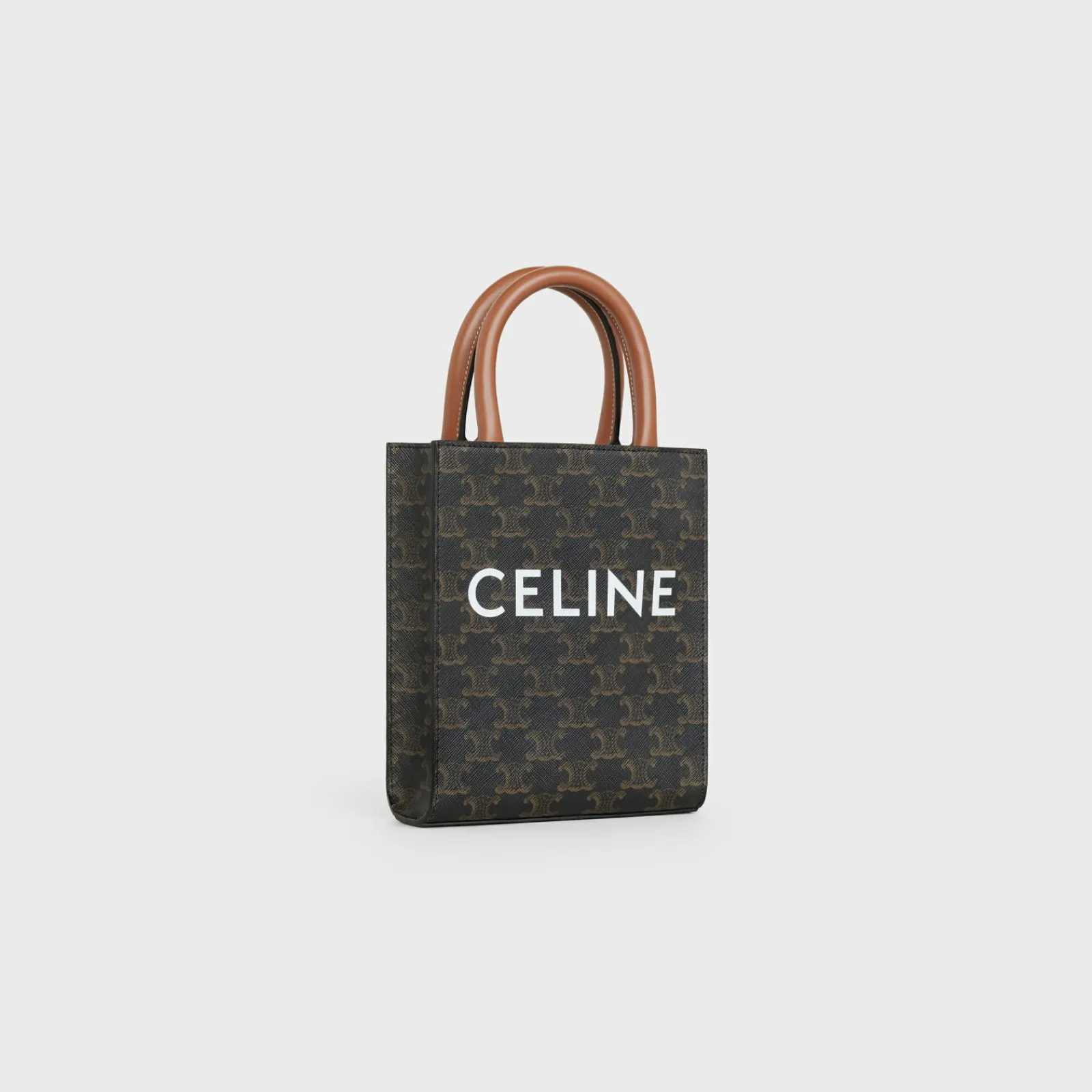 New Mini Vertical Cabas in Triomphe Canvas and calfskin with print Women Triomphe Canvas | Categories·Cross-Body Bags