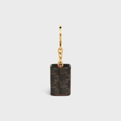 Clearance Miniature Perfume Holder Charm in Triomphe Canvas and calfskin Fragrances