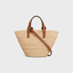 Outlet NANO SUPPLE CLASSIC PANIER in RAFFIA AND CALFSKIN Women More Lines·Other Lines