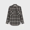 Online overshirt in checked cashmere Women Shirts And Tops
