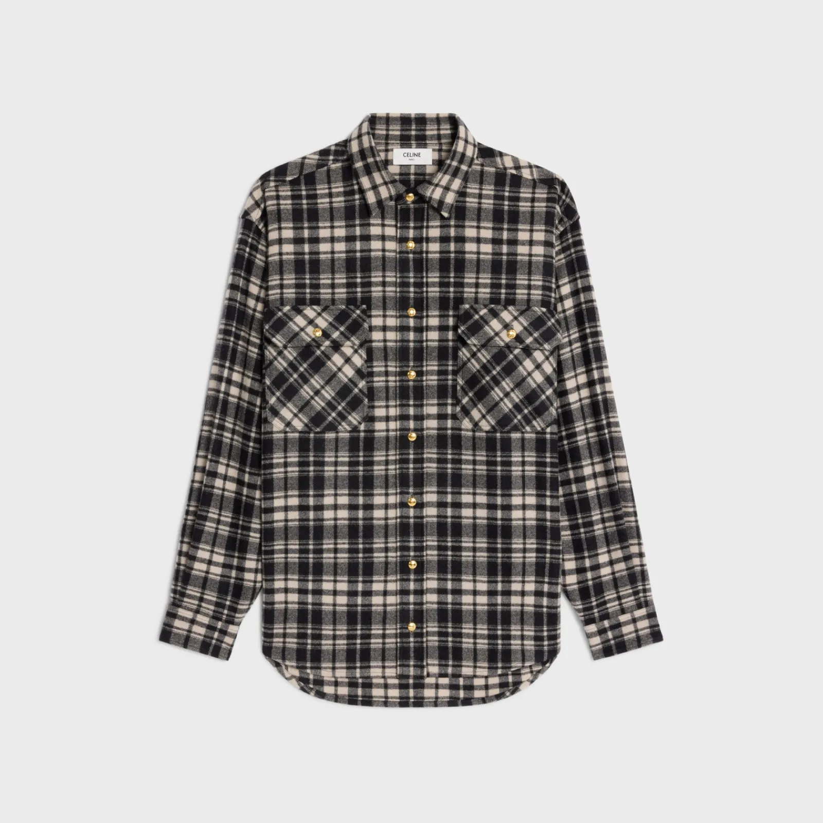 Online overshirt in checked cashmere Women Shirts And Tops