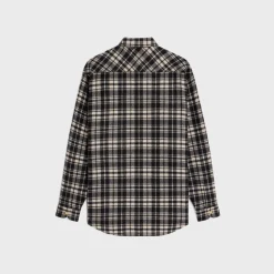 Online overshirt in checked cashmere Women Shirts And Tops