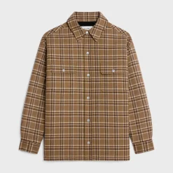 Outlet overshirt in checked wool Coats & Blousons