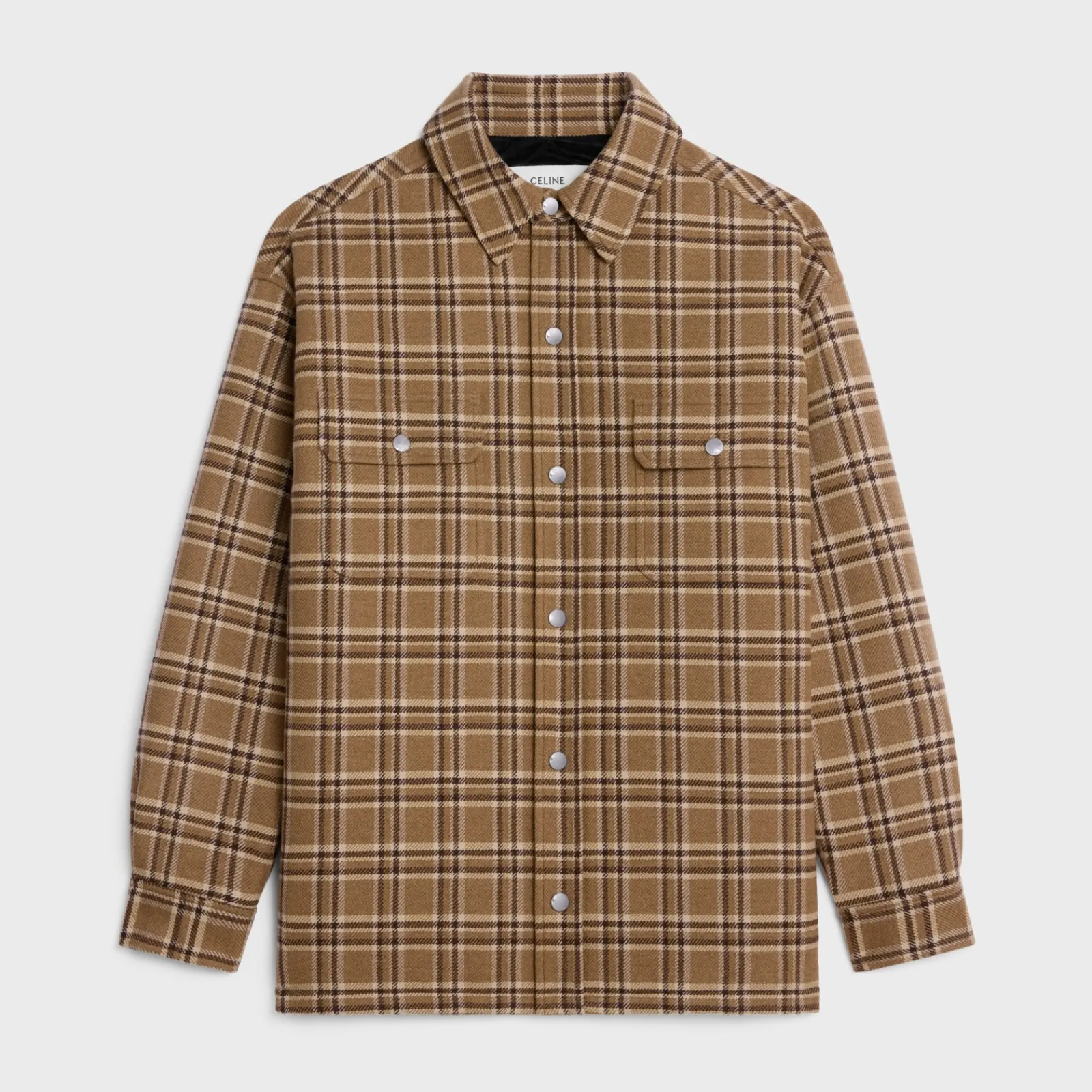 Outlet overshirt in checked wool Coats & Blousons