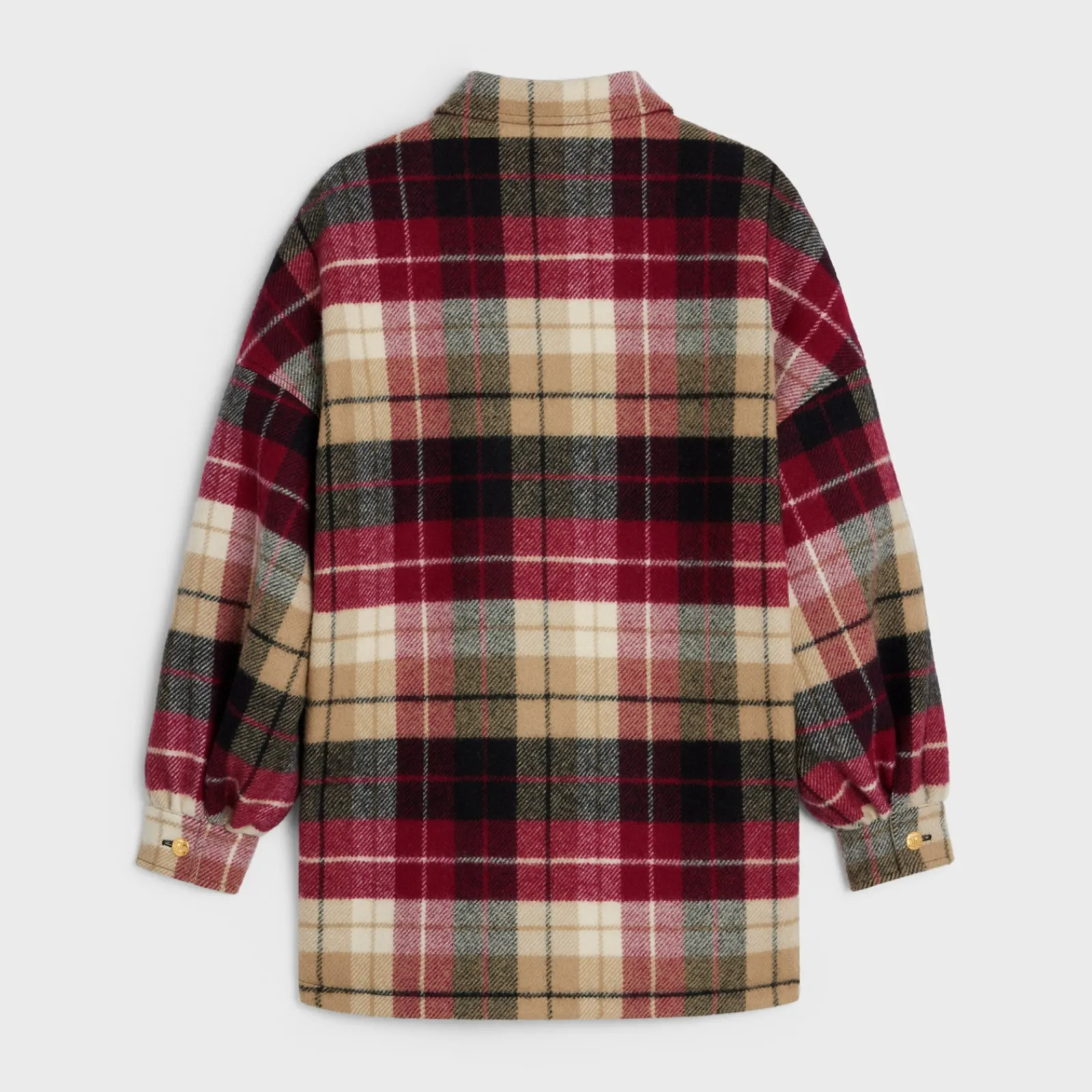 Fashion overshirt in checked wool Women Jackets | Shirts And Tops