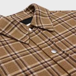 Outlet overshirt in checked wool Coats & Blousons