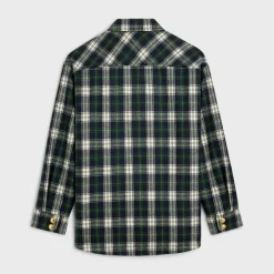 Hot overshirt in tartan cashmere Women Jackets