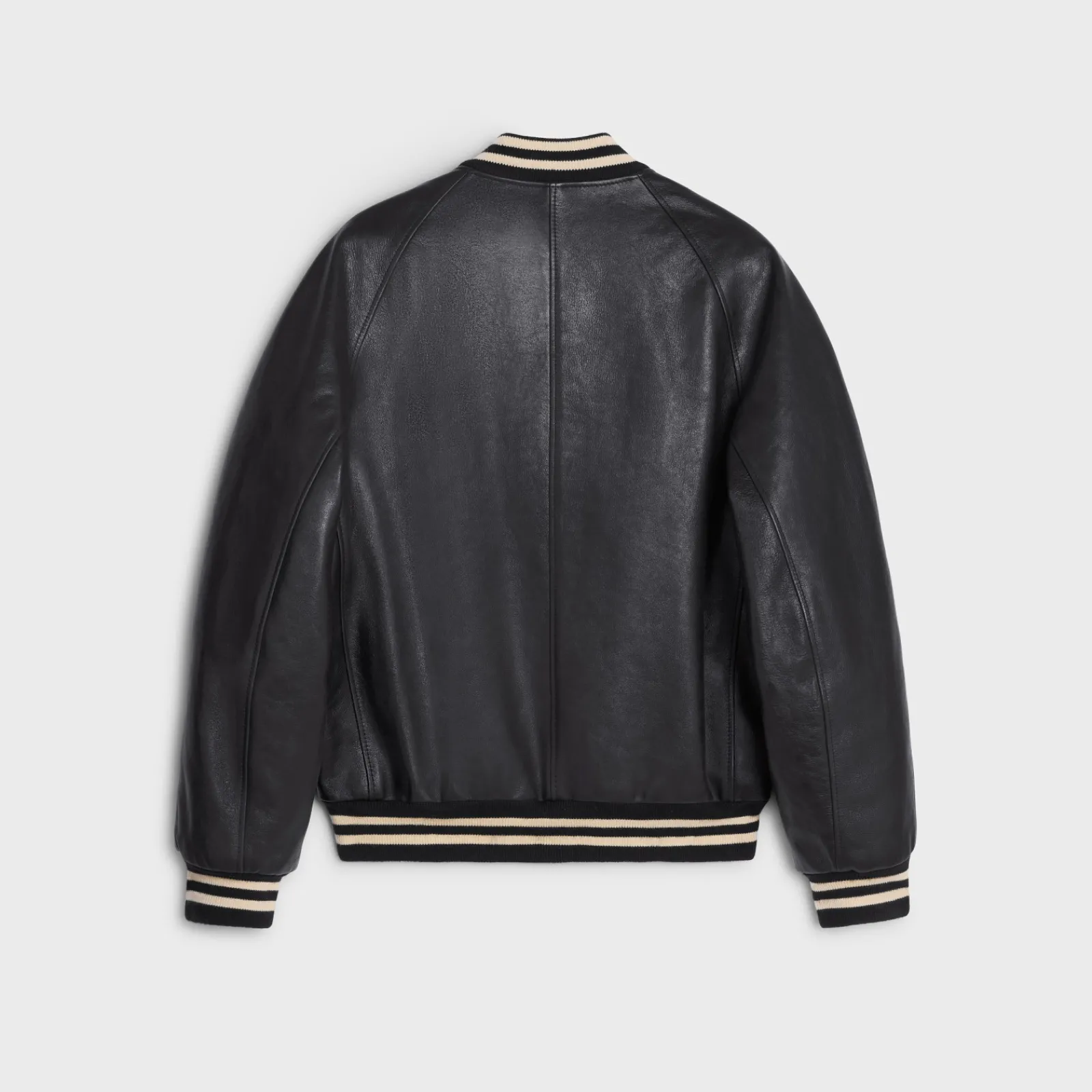 Clearance oversized teddy jacket in calfskin Leather