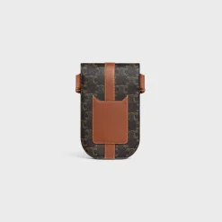 Discount Phone Pouch in Triomphe Canvas and Calfskin Triomphe Canvas | Categories·Ech Accessories