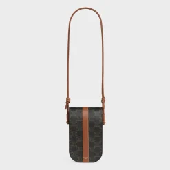 Discount Phone Pouch in Triomphe Canvas and Calfskin Triomphe Canvas | Categories·Ech Accessories