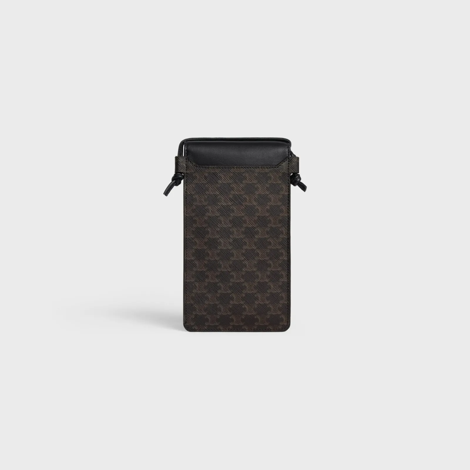 Fashion PHONE POUCH WITH FLAP in Triomphe Canvas and Lambskin Triomphe Canvas | Categories·Ech Accessories