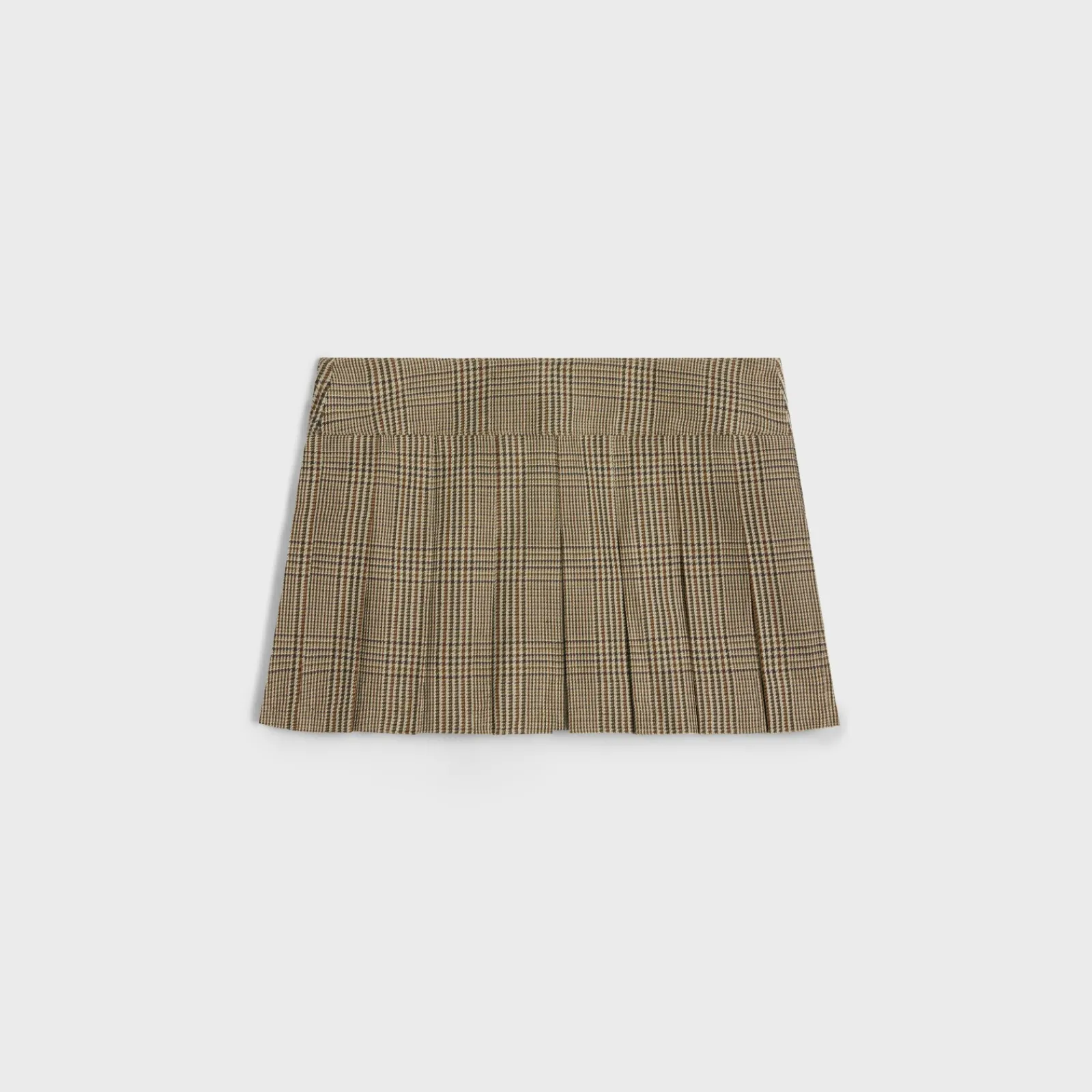 Online pleated bandeau mini skirt in linen and wool Women Dresses And Skirts