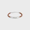 Fashion Plein Soleil Bracelet in Calfskin and Brass with Rhodium Finish Bracelets & Rings