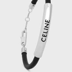 Hot Plein Soleil Bracelet in Calfskin and Brass with Rhodium Finish Bracelets & Rings