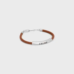 Fashion Plein Soleil Bracelet in Calfskin and Brass with Rhodium Finish Bracelets & Rings