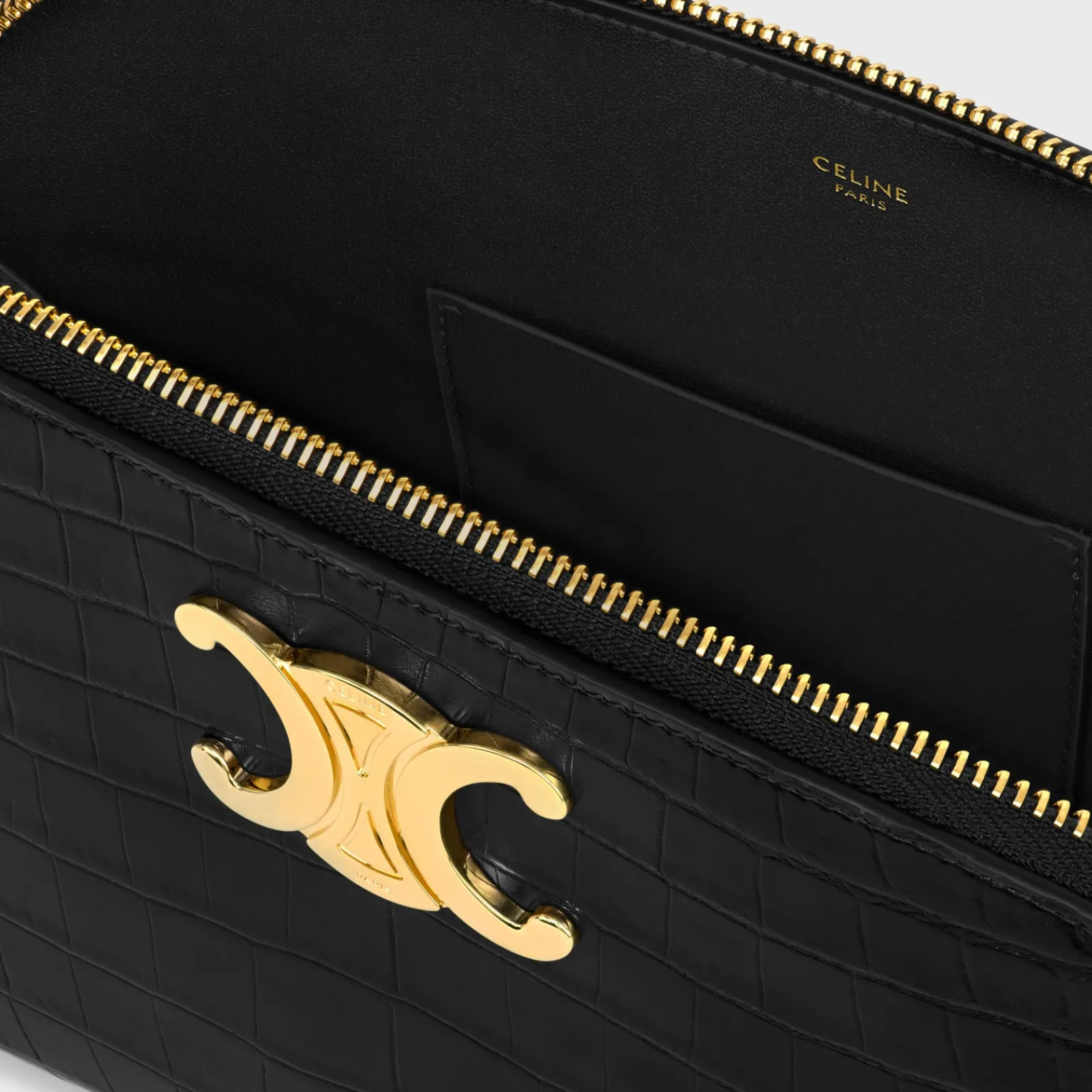 Hot POUCH TRIOMPHE in NILOTICUS CROCODILE Women Triomphe | Categories·Pouches And Tech Accessories