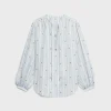 Hot romy blouse in striped silk Women Shirts And Tops
