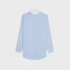 New Romy frilled shirt in striped silk Women Shirts And Tops