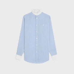 New Romy frilled shirt in striped silk Women Shirts And Tops