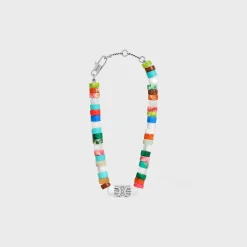Online San Onofre Chunky Triomphe Bracelet in Natural Stones and Brass with Rhodium Finish Bracelets & Rings
