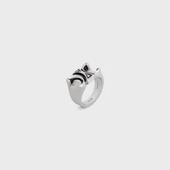 Online San Onofre Chunky Triomphe Ring in Brass with Rhodium Finish Bracelets & Rings