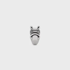 Online San Onofre Chunky Triomphe Ring in Brass with Rhodium Finish Bracelets & Rings