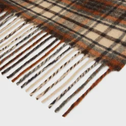 Clearance scarf in checked cashmere Hats And Soft Accessories