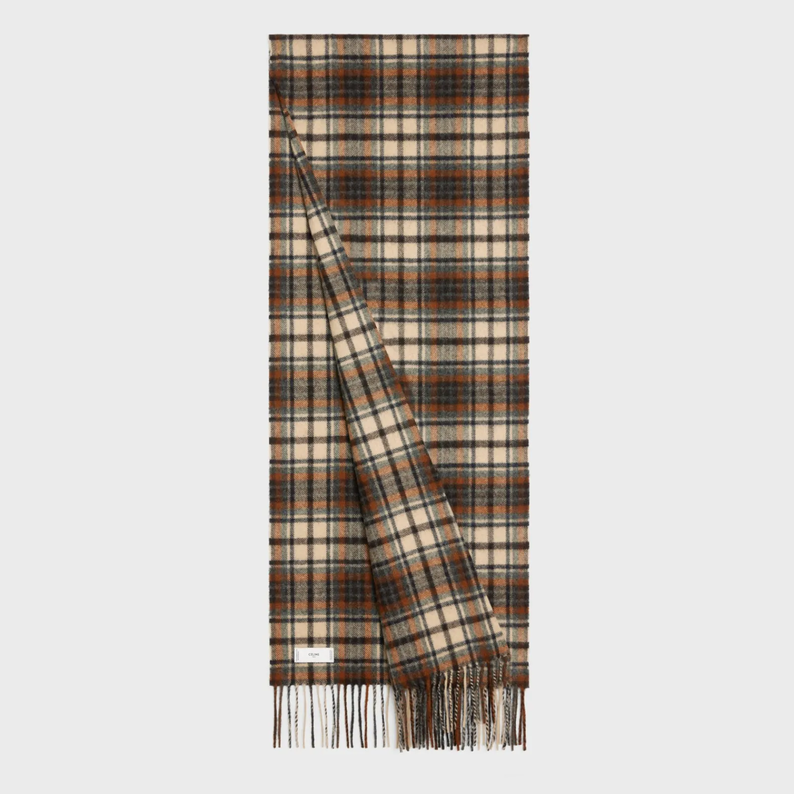 Clearance scarf in checked cashmere Hats And Soft Accessories