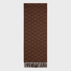 Online scarf in monogram cashmere Women Beanies And Scarves
