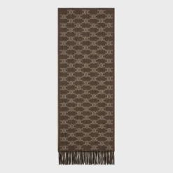New scarf in monogram cashmere Women Beanies And Scarves